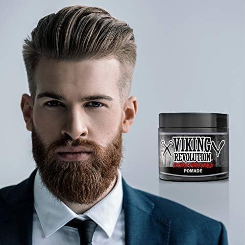 image:imageViking Revolution Hair Pomade for Men New Formula Medium Hold and Matte Shine Free for Classic Look 4oz Water Based amp Easy to Wash Out4 Ounce Pack of 1