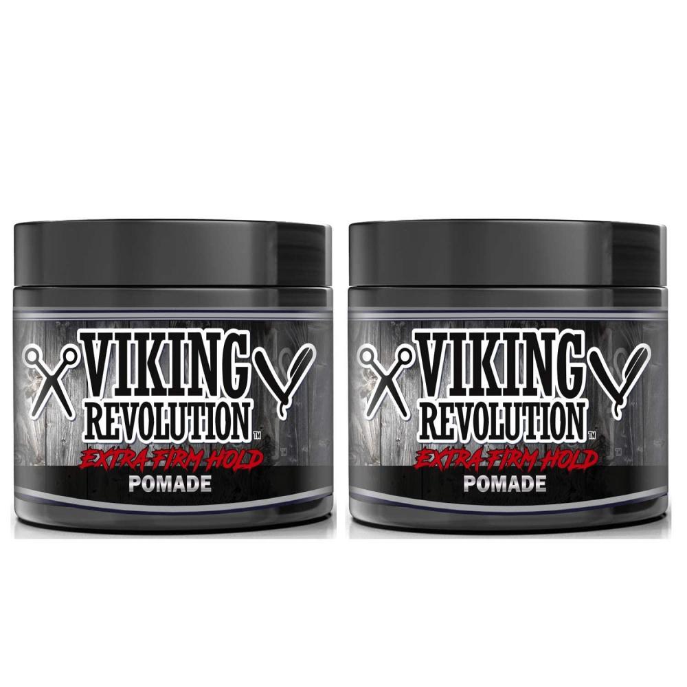 image:imageViking Revolution Hair Pomade for Men New Formula Medium Hold and Matte Shine Free for Classic Look 4oz Water Based amp Easy to Wash Out4 Ounce Pack of 2