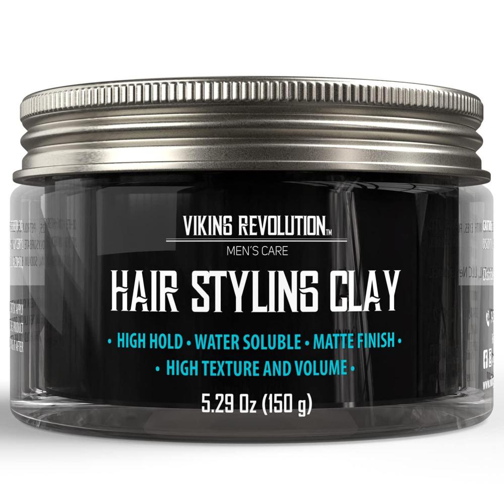 image:imageViking Revolution Hair Styling Agent Hair Clay for Men Matte Clay Pomade for Men Hair Styling Hair Putty for Men Hair Styling Cream High Hold Matte Finish 529oz