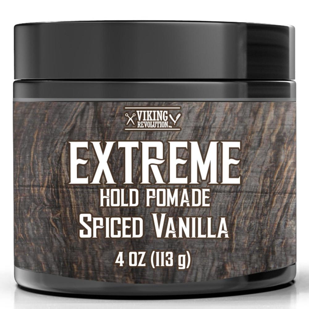 image:imageViking Revolution Spiced Vanilla Hair Pomade for Men Extreme Hold Hair Gel for Men Water Based Extra Firm Mens Hair Pomade High Shine Mens Hair Cream 4ozSpiced Vanilla