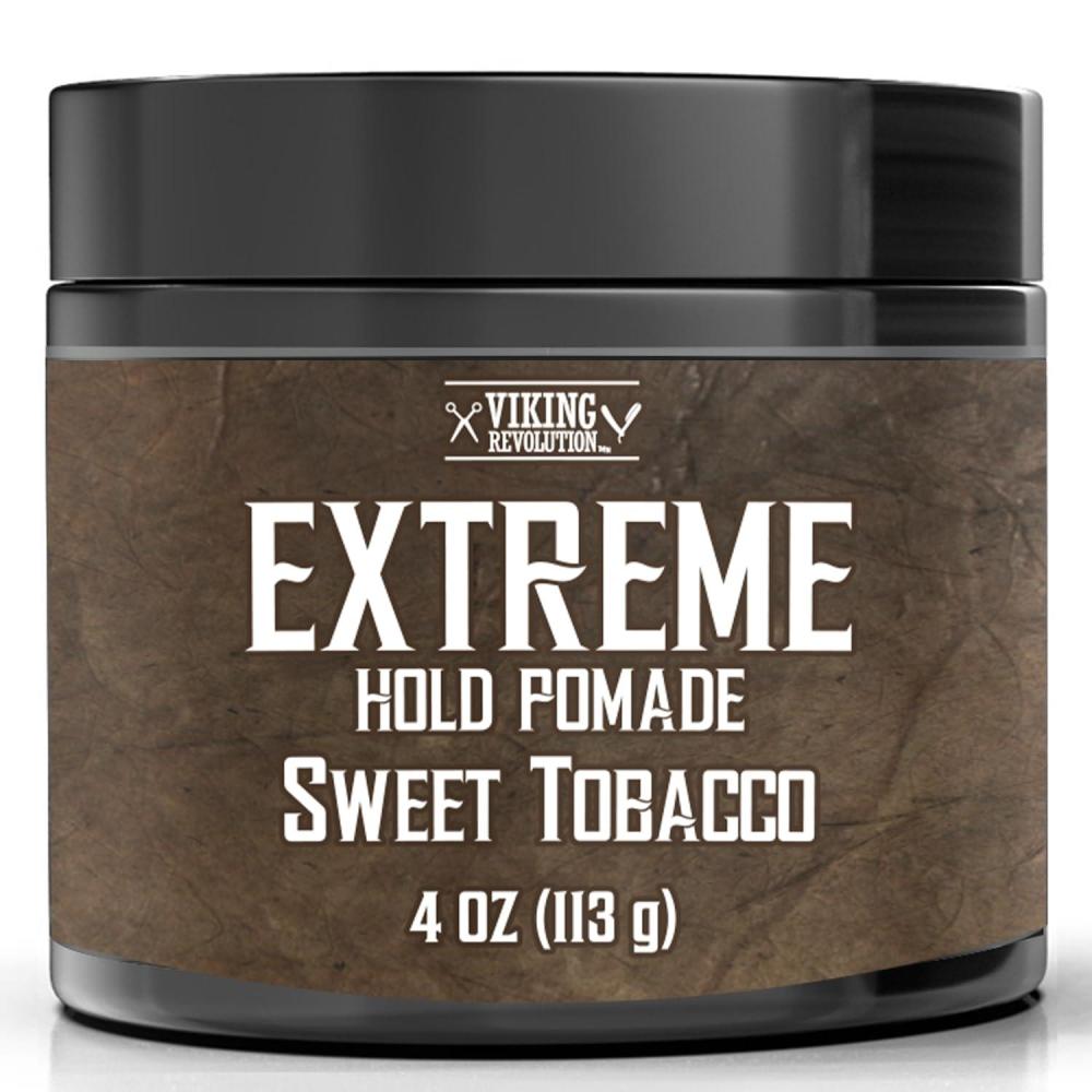 image:imageViking Revolution Spiced Vanilla Hair Pomade for Men Extreme Hold Hair Gel for Men Water Based Extra Firm Mens Hair Pomade High Shine Mens Hair Cream 4ozSweet Tobacco