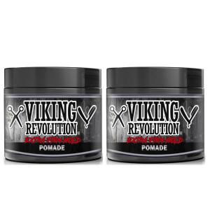 Viking Revolution Hair Pomade for Men (New Formula) – Medium Hold and Matte Shine Free for Classic Look 4oz – Water Based & Easy to Wash Out(4 Ounce (Pack of 2))