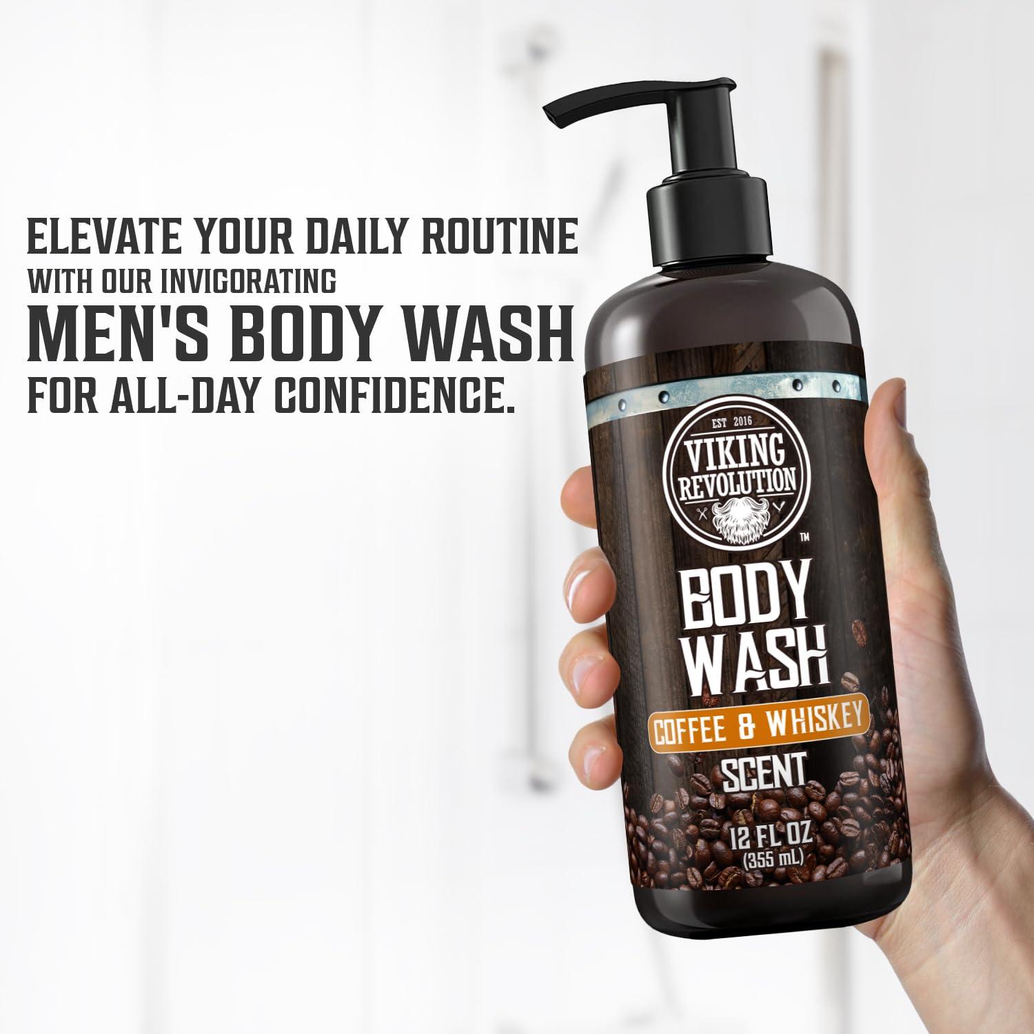 image:imageViking Revolution Mens Body Wash Coffee Whiskey Mens Body Wash Mens Natural Body Wash for Men with Vitamin E and Olive Oil Shower Gel Body Wash Men 12 Fl Oz Pack of 1CoffeeWhiskey