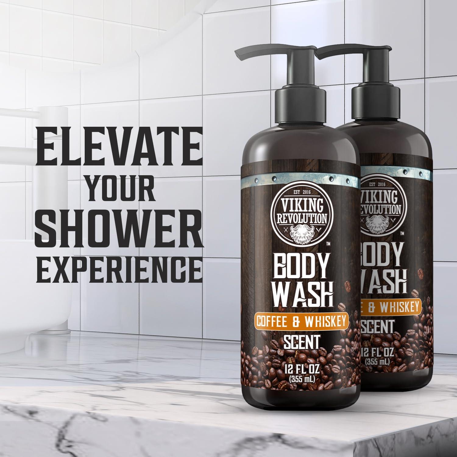 image:imageViking Revolution Mens Body Wash Coffee Whiskey Mens Body Wash Mens Natural Body Wash for Men with Vitamin E and Olive Oil Shower Gel Body Wash Men 12 Fl Oz Pack of 1CoffeeWhiskey
