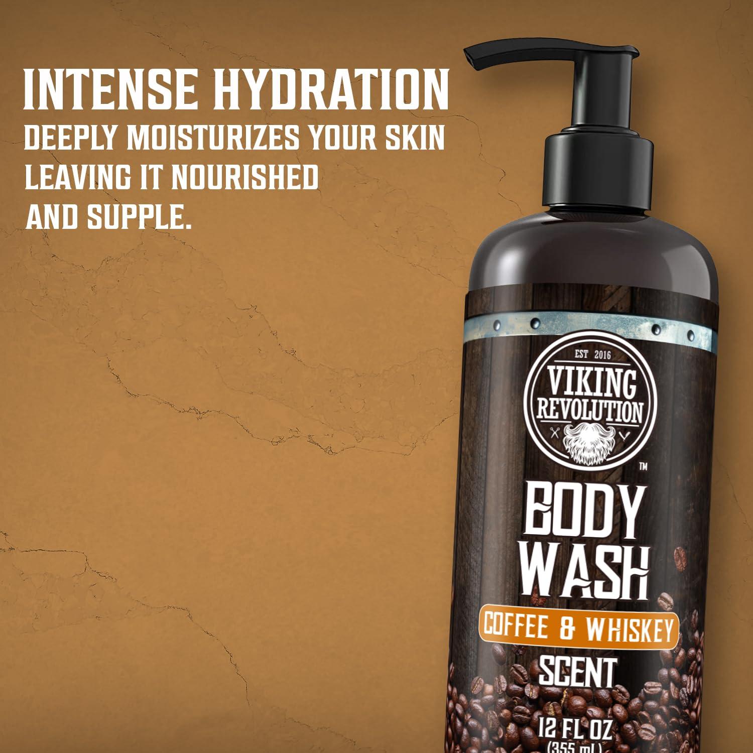 image:imageViking Revolution Mens Body Wash Coffee Whiskey Mens Body Wash Mens Natural Body Wash for Men with Vitamin E and Olive Oil Shower Gel Body Wash Men 12 Fl Oz Pack of 1CoffeeWhiskey