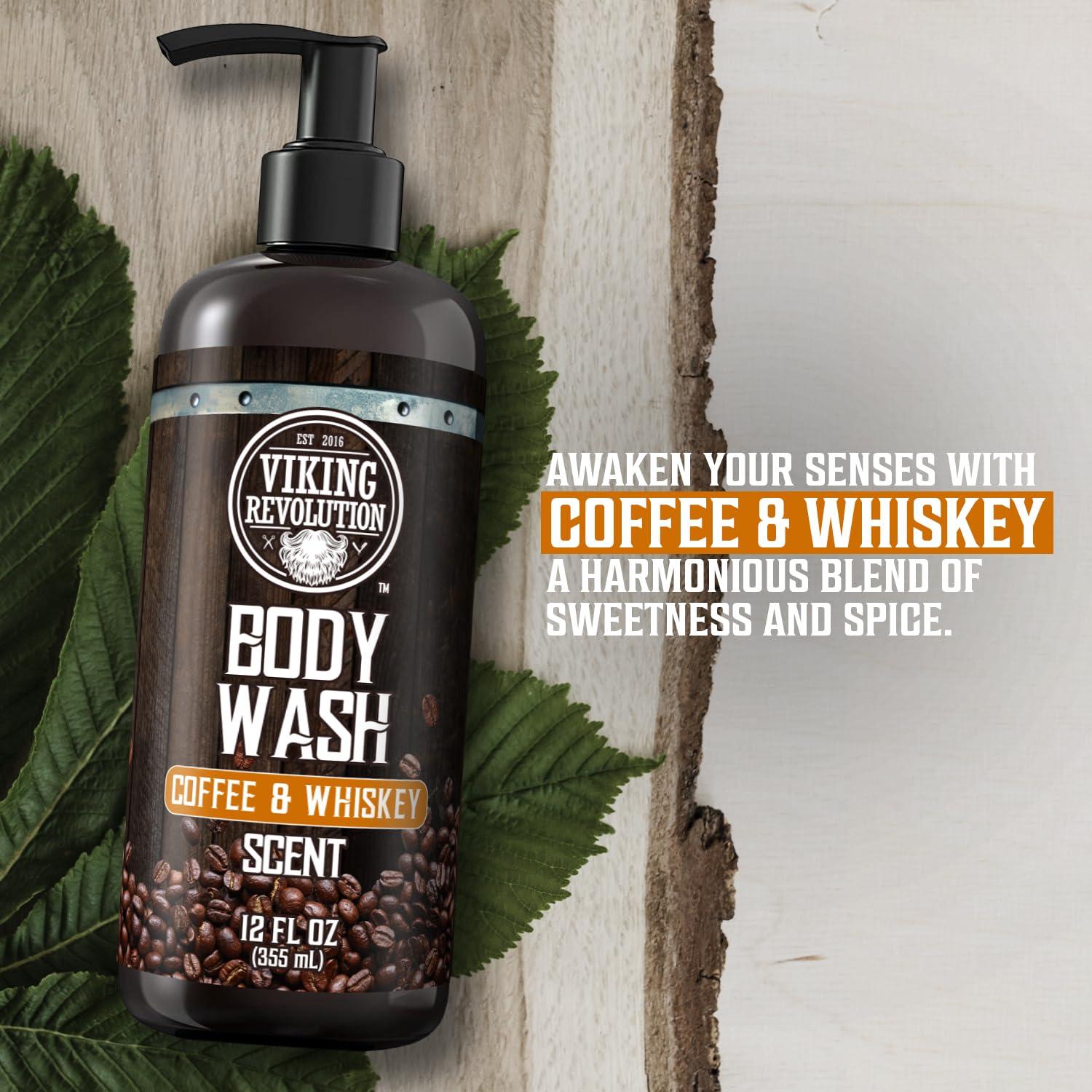 image:imageViking Revolution Mens Body Wash Coffee Whiskey Mens Body Wash Mens Natural Body Wash for Men with Vitamin E and Olive Oil Shower Gel Body Wash Men 12 Fl Oz Pack of 1CoffeeWhiskey