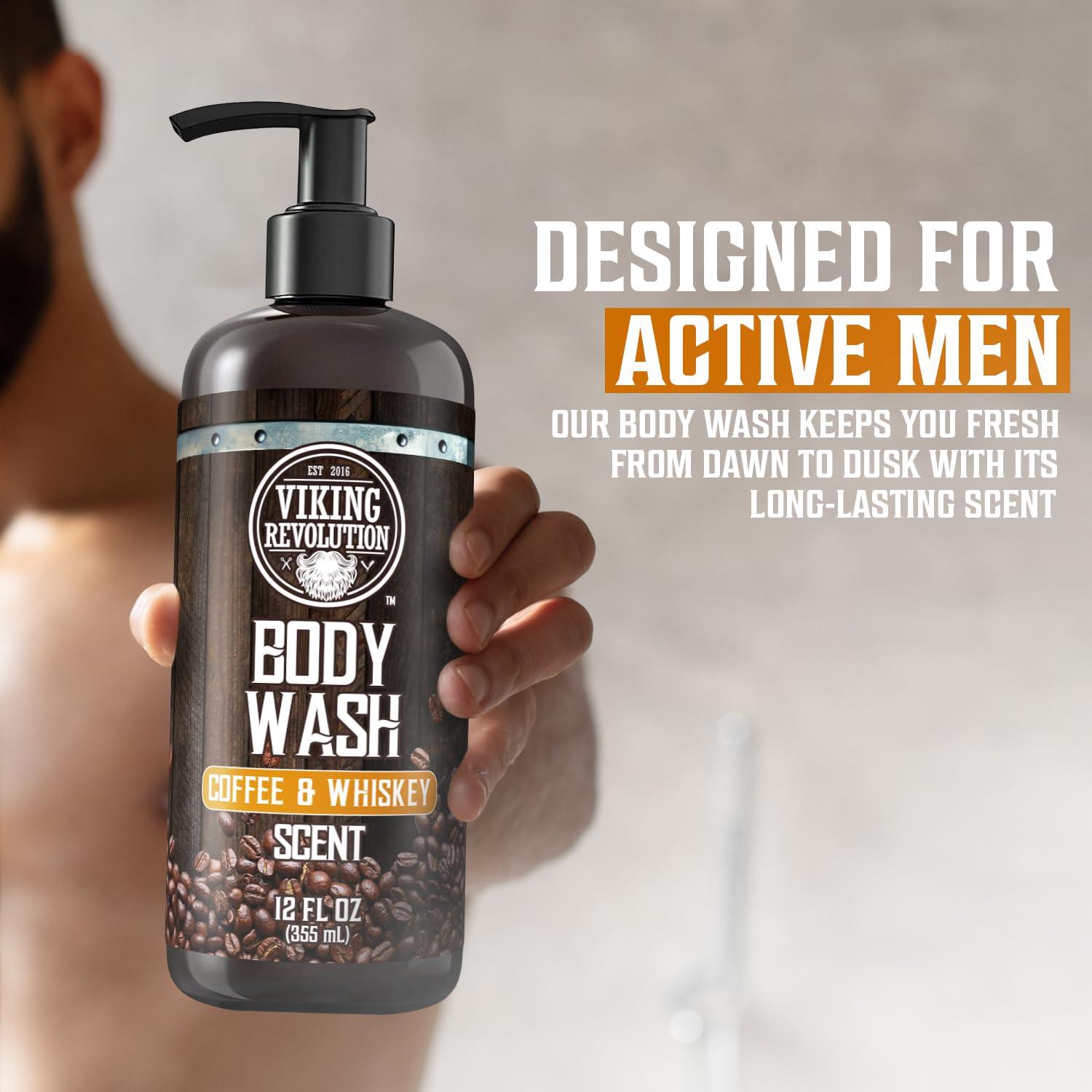 image:imageViking Revolution Mens Body Wash Coffee Whiskey Mens Body Wash Mens Natural Body Wash for Men with Vitamin E and Olive Oil Shower Gel Body Wash Men 12 Fl Oz Pack of 1CoffeeWhiskey