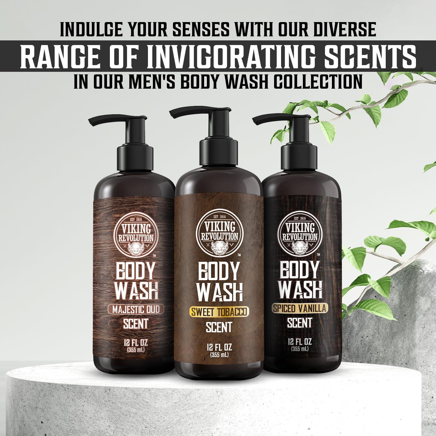 image:imageViking Revolution Mens Body Wash Sweet Tobacco Mens Body Wash Mens Natural Body Wash for Men with Vitamin E and Rosemary Oil Shower Gel Body Wash Men 12 Fl Oz Pack of 2