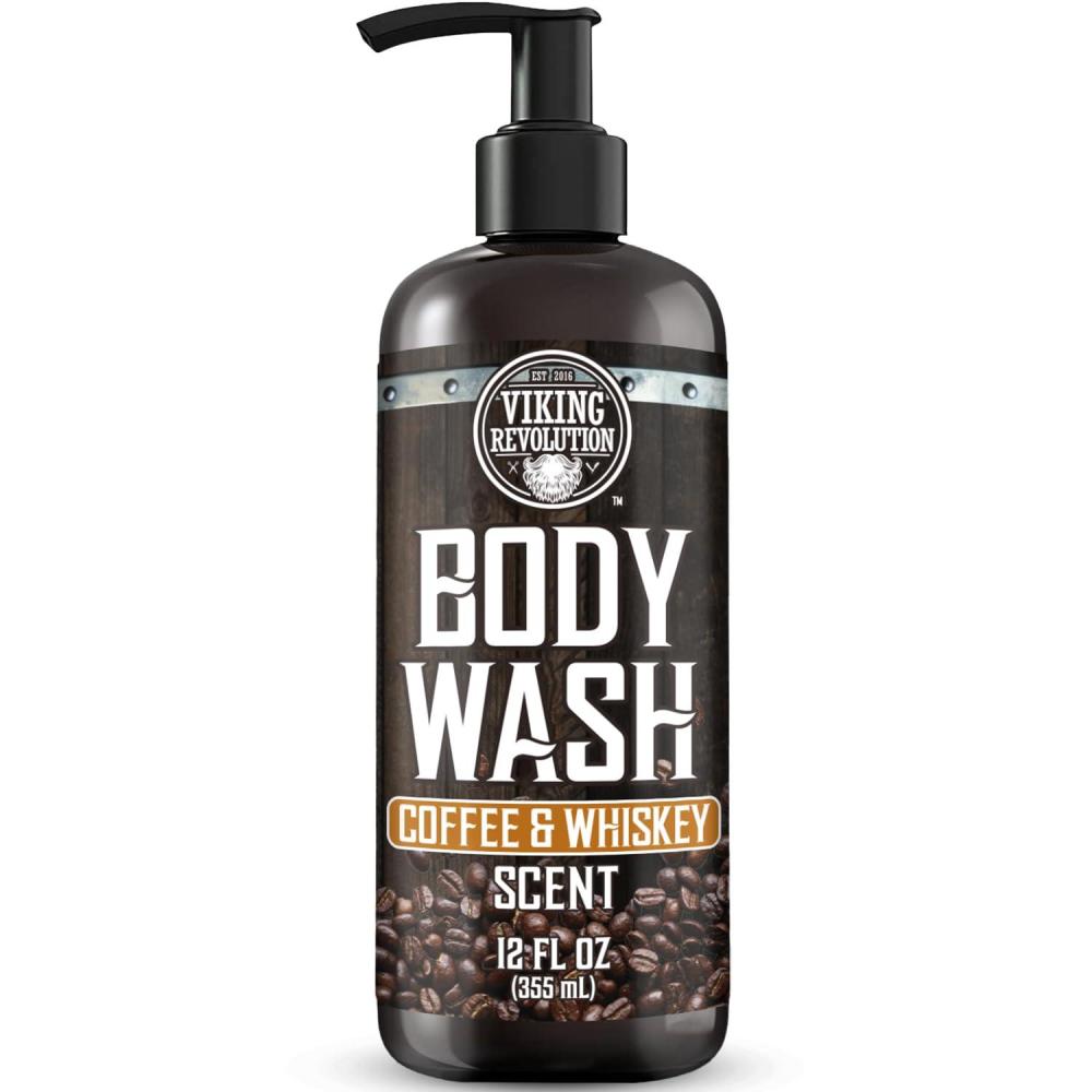 image:imageViking Revolution Mens Body Wash Coffee Whiskey Mens Body Wash Mens Natural Body Wash for Men with Vitamin E and Olive Oil Shower Gel Body Wash Men 12 Fl Oz Pack of 1CoffeeWhiskey