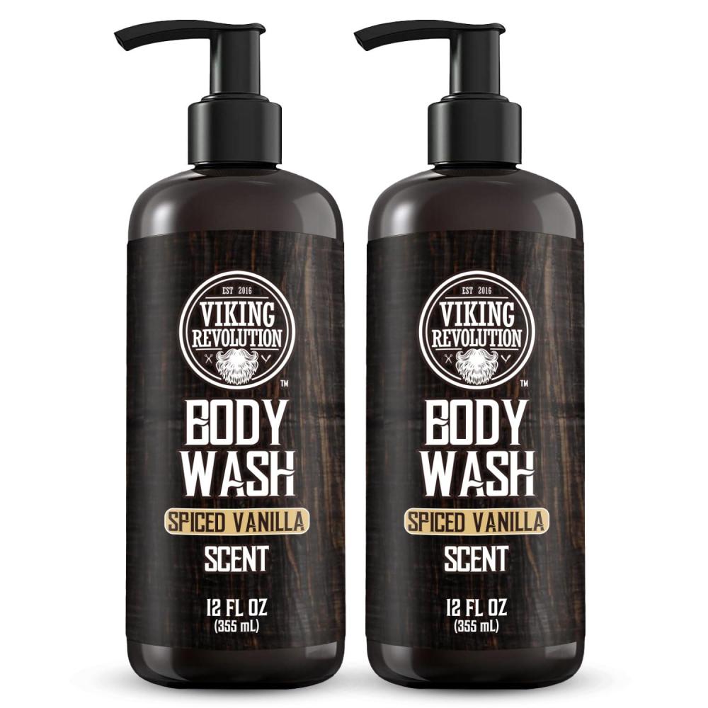 image:imageViking Revolution Mens Body Wash Spiced Vanilla Mens Body Wash Mens Natural Body Wash for Men with Vitamin E and Rosemary Oil Shower Gel Body Wash Men 12 Fl Oz Pack of 2