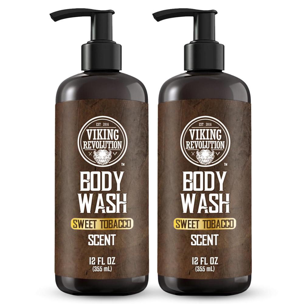 image:imageViking Revolution Mens Body Wash Sweet Tobacco Mens Body Wash Mens Natural Body Wash for Men with Vitamin E and Rosemary Oil Shower Gel Body Wash Men 12 Fl Oz Pack of 2