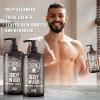 Viking Revolution Men’s Body Wash – Coffee Whiskey Mens Body Wash – Mens Natural Body Wash for Men with Vitamin E and Olive Oil – Shower Gel Body Wash Men (12 Fl Oz, Pack of 1)(Peppermint Eucalyptus)