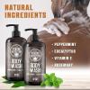 Viking Revolution Men’s Body Wash – Coffee Whiskey Mens Body Wash – Mens Natural Body Wash for Men with Vitamin E and Olive Oil – Shower Gel Body Wash Men (12 Fl Oz, Pack of 1)(Peppermint Eucalyptus)