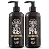 Viking Revolution Men’s Body Wash – Spiced Vanilla Mens Body Wash – Mens Natural Body Wash for Men with Vitamin E and Rosemary Oil – Shower Gel Body Wash Men (12 Fl Oz, Pack of 2)