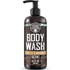 Viking Revolution Men’s Body Wash – Coffee Whiskey Mens Body Wash – Mens Natural Body Wash for Men with Vitamin E and Olive Oil – Shower Gel Body Wash Men (12 Fl Oz, Pack of 1)(Coffee-Whiskey)
