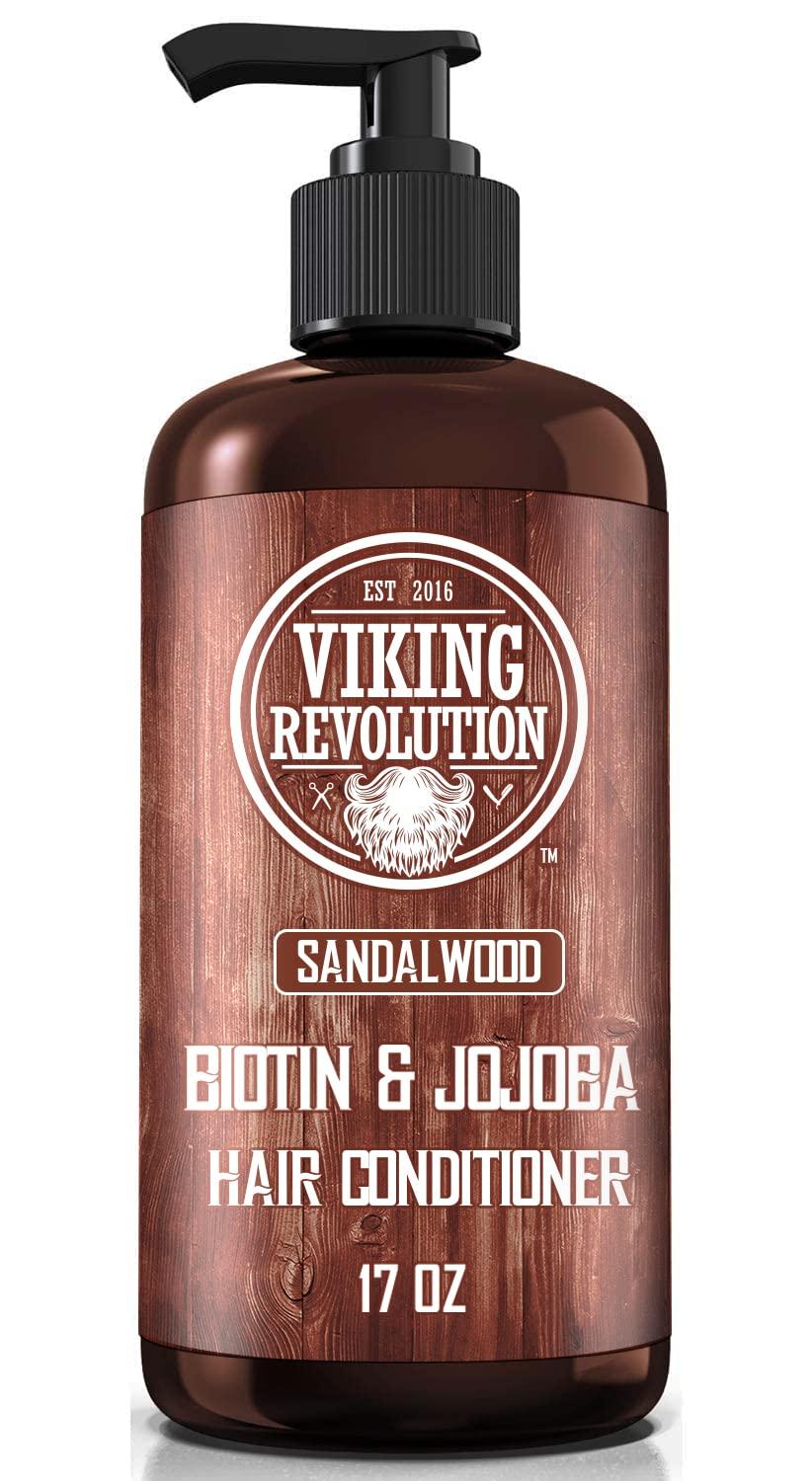 image:imageViking Revolution Sandalwood Shampoo and Conditioner Set with Biotin and Jojoba Oil Natural Hair Shampoo and Hair Conditioner for Men with Vitamin B5 17 OzShampoo and Conditioner