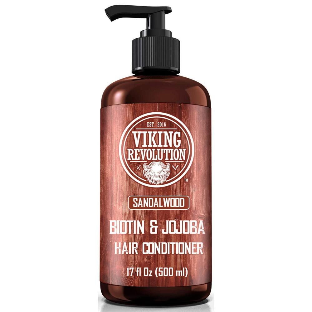 image:imageViking Revolution Sandalwood Shampoo and Conditioner Set with Biotin and Jojoba Oil Natural Hair Shampoo and Hair Conditioner for Men with Vitamin B5 17 OzConditioner