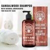 Viking Revolution Sandalwood Shampoo and Conditioner Set with Biotin and Jojoba Oil – Natural Hair Shampoo and Hair Conditioner for Men with Vitamin B5 (17 Oz)(Shampoo)