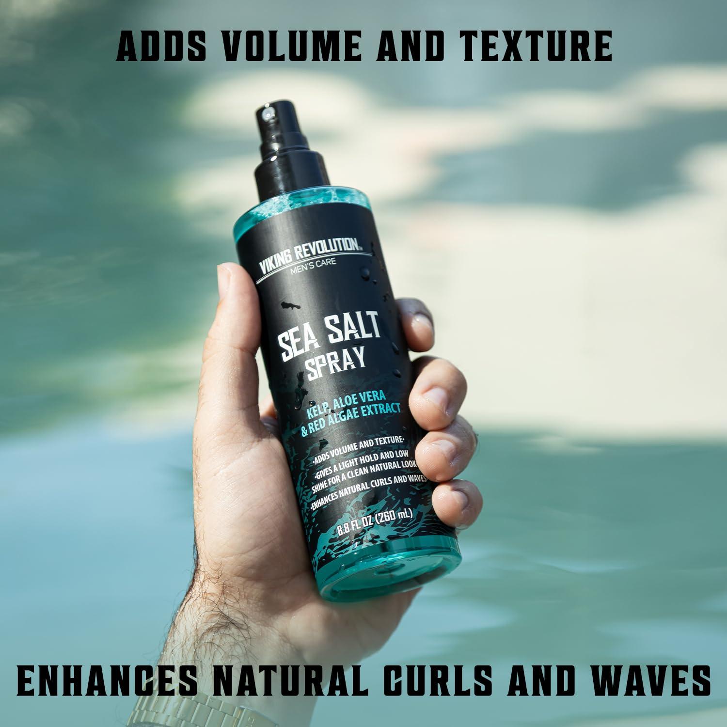 image:imageViking Revolution Ultimate Hair Care Collection Styling Hair Kit Includes Sea Salt Spray 88fl oz Texture Powder 1oz HairClay 2 oz Comb Set 6 Pieces and Oil 17fl oz Men Gifts1 Pack