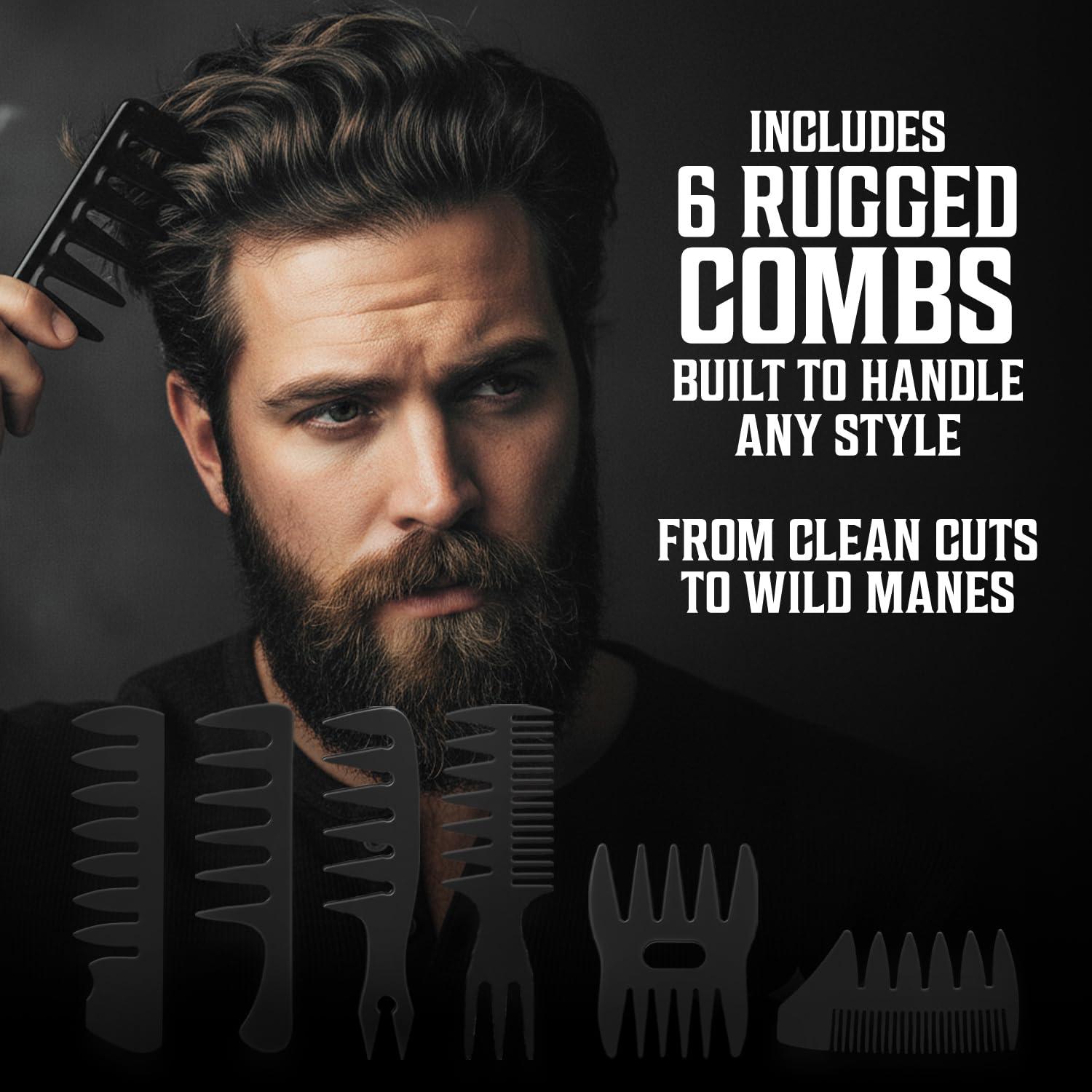 image:imageViking Revolution Ultimate Hair Care Collection Styling Hair Kit Includes Sea Salt Spray 88fl oz Texture Powder 1oz HairClay 2 oz Comb Set 6 Pieces and Oil 17fl oz Men Gifts1 Pack