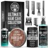 Viking Revolution Ultimate Hair Care Collection – Styling Hair Kit Includes Sea Salt Spray (8.8fl oz), Texture Powder (1oz), HairClay (2 oz), Comb Set (6 Pieces) and Oil (1.7fl oz) – Men Gifts(1 Pack)