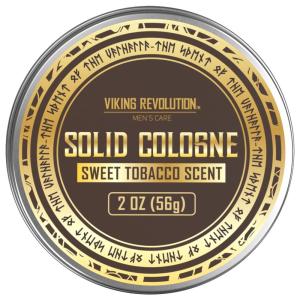 Viking Revolution Sweet Tobacco Solid Cologne for Men – 2 Oz Balm Perfume – Travel Wax (1 Pack)