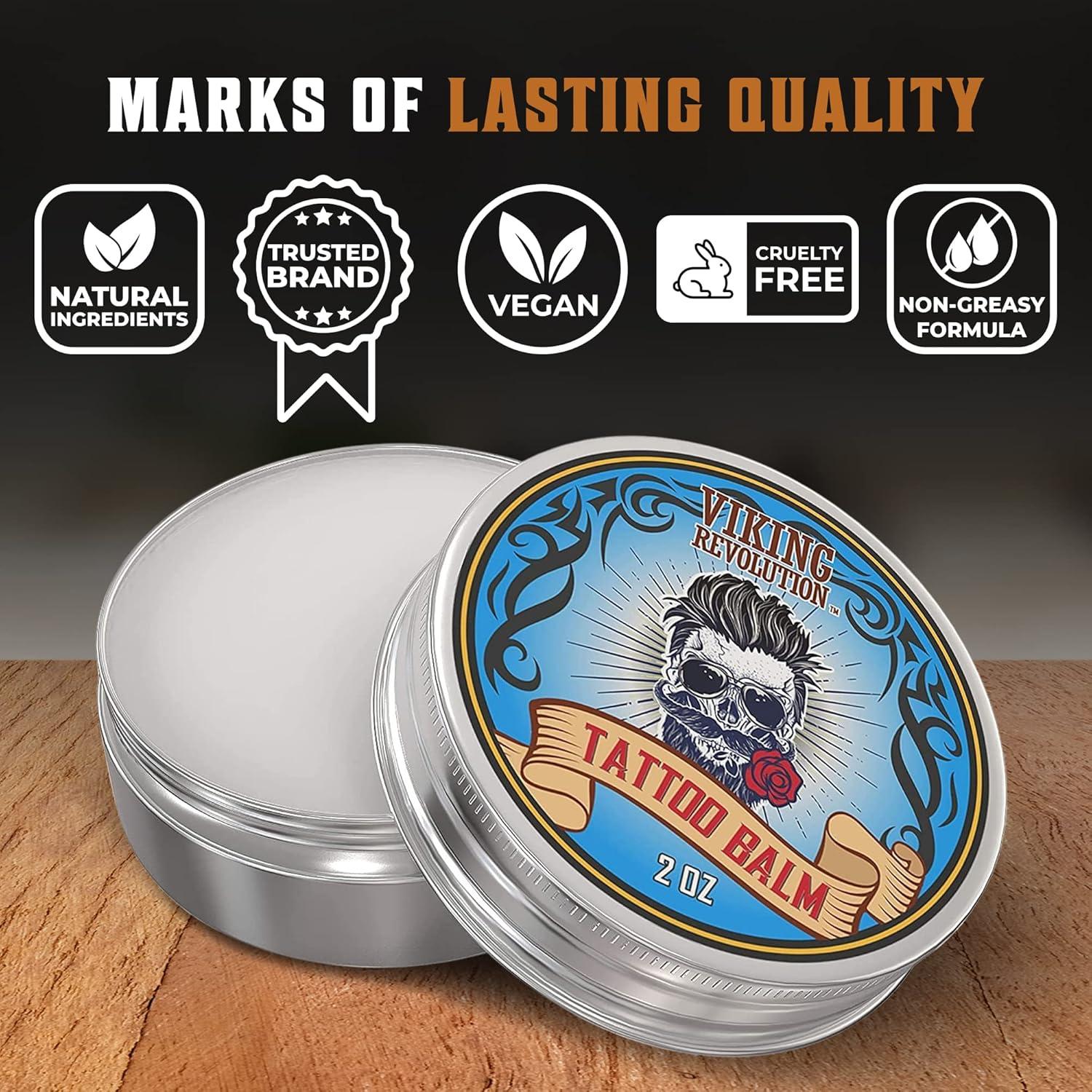 image:imageViking Revolution Tattoo Care Balm for Before During amp Post Tattoo Safe Natural Tattoo Aftercare Cream Moisturizing Lotion to Promote Skin Moisture Skin Moisturizer 2oz1 Pack2 Ounce Pack of 2