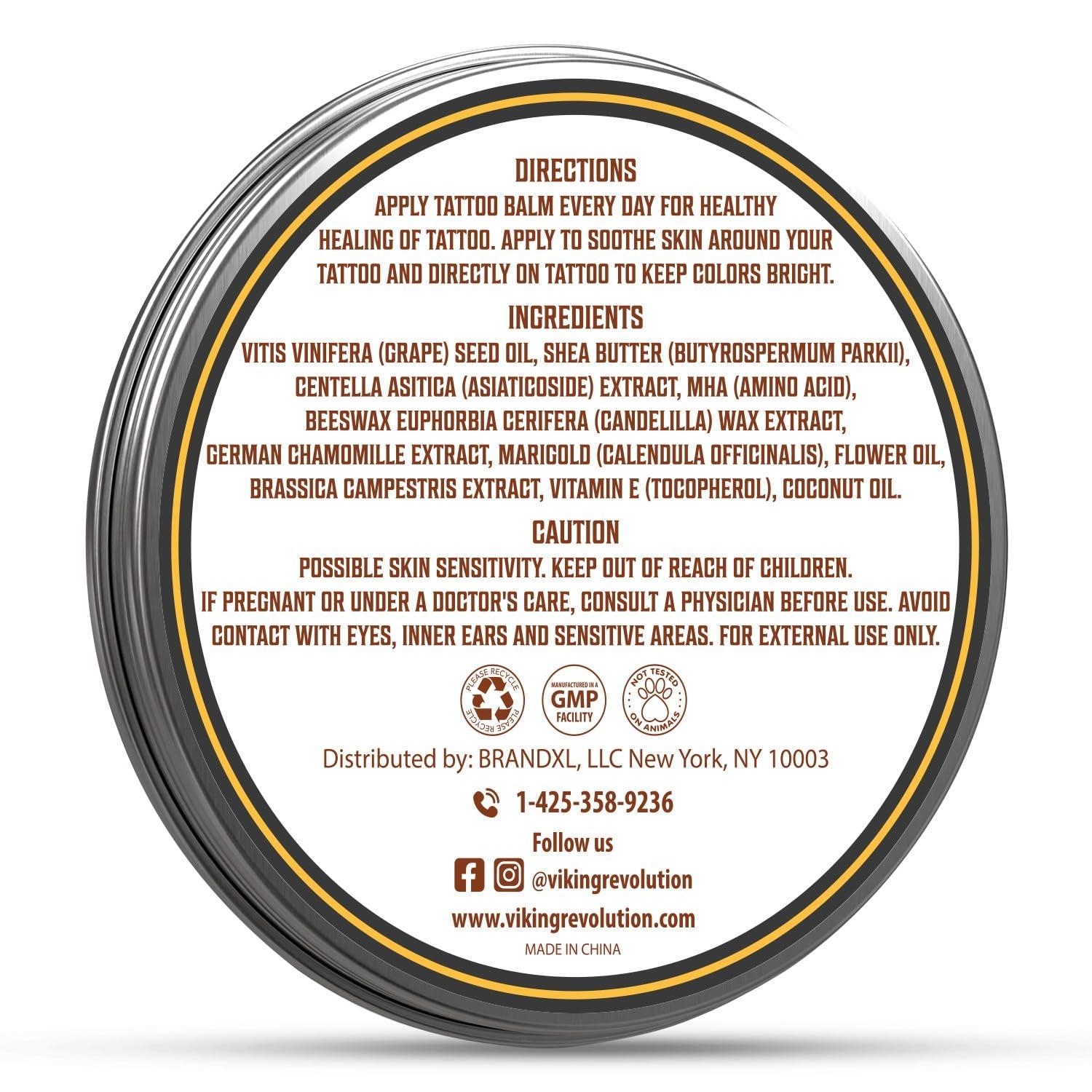 image:imageViking Revolution Tattoo Care Balm for Before During amp Post Tattoo Safe Natural Tattoo Aftercare Cream Moisturizing Lotion to Promote Skin Moisture Skin Moisturizer 2oz1 Pack2 Ounce Pack of 1
