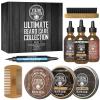 Viking Revolution Ultimate Beard Care Collection – Gifts for Men Includes Oil, Balm, Brush, Comb and Pen – Beard Kit for Men with Sandalwood, Spiced Vanilla, Coffee Whiskey, Sweet Tobacco(1 Pack)